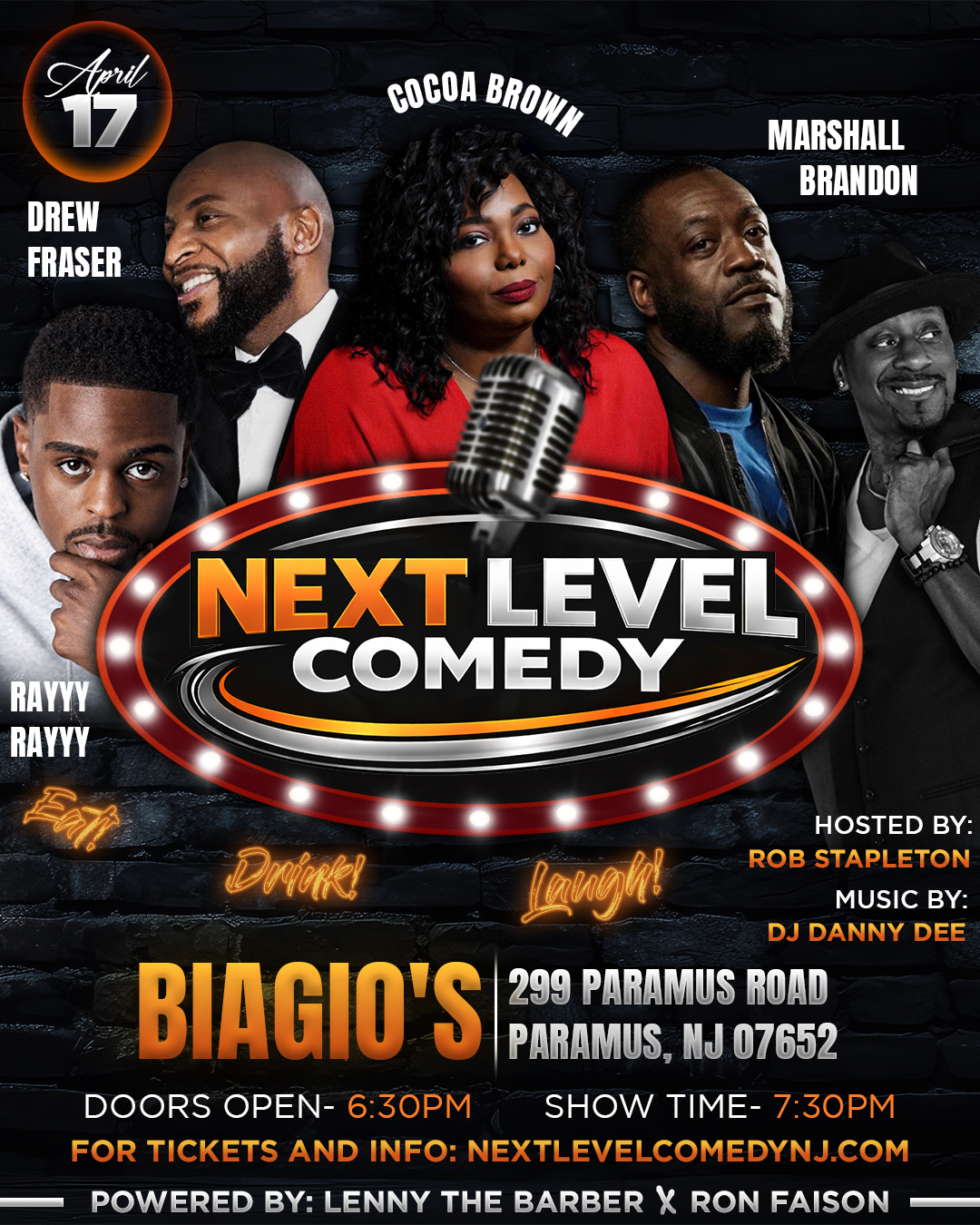 Next Level Comedy Cocoa Brown, Drew Fraser, Marshall Brandon, Rayyy Rayyy